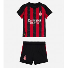 AC Milan Rafael Leao #10 Hjemmebanetrøje Børn 2025-26 Kortærmet (+ Korte bukser)